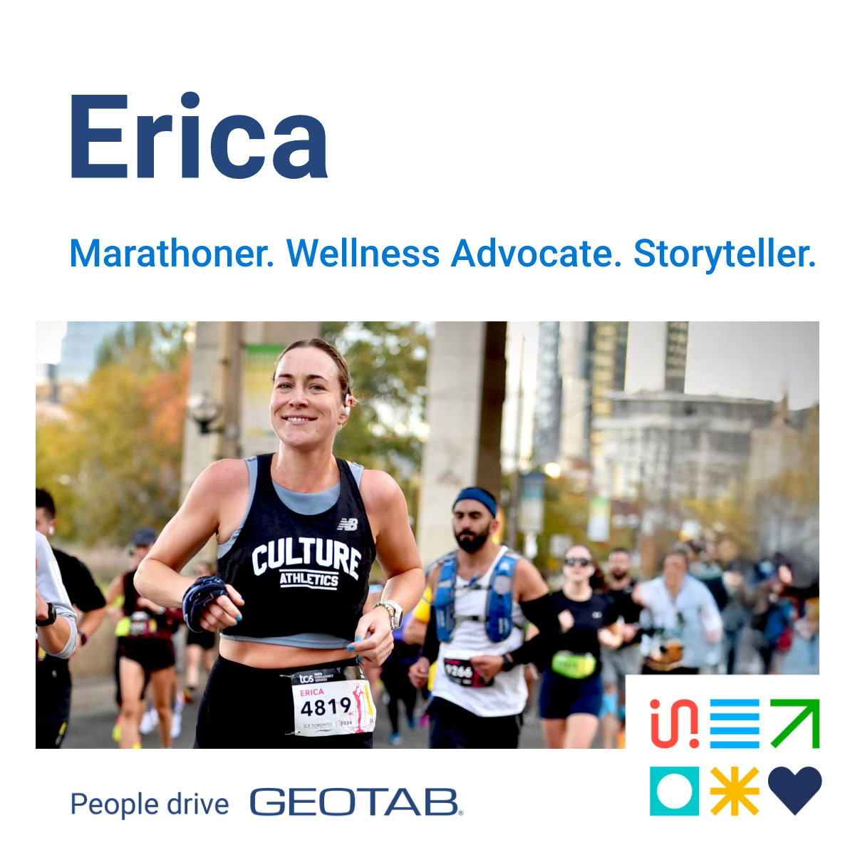 Erica running a marathon